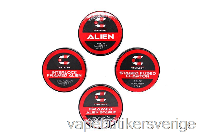 Vape Sverige Coilology Prestanda Förbyggda Spolar Interlock Inramade Häftklamrar Alien - 0,1 Ohm Ni80